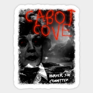 Cabot Cove Horror ))(( Murder She Wrote Fan Art Sticker